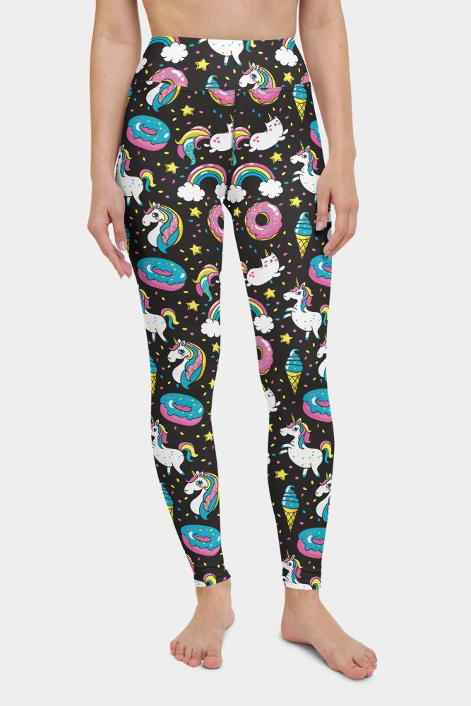 Unicorns Donuts Yoga Pants - SeeMyLeggings
