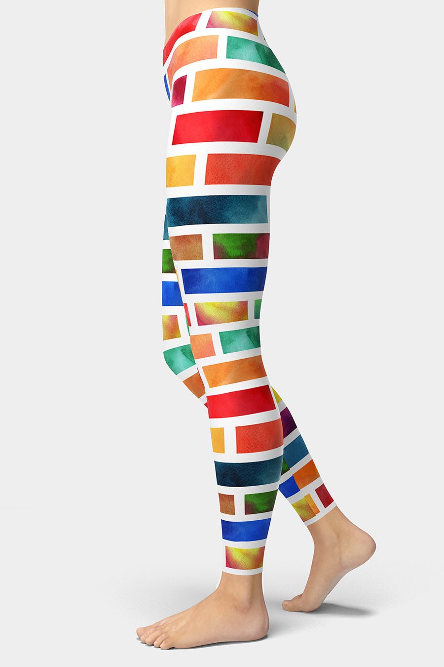 Watercolor Bricks Leggings - SeeMyLeggings