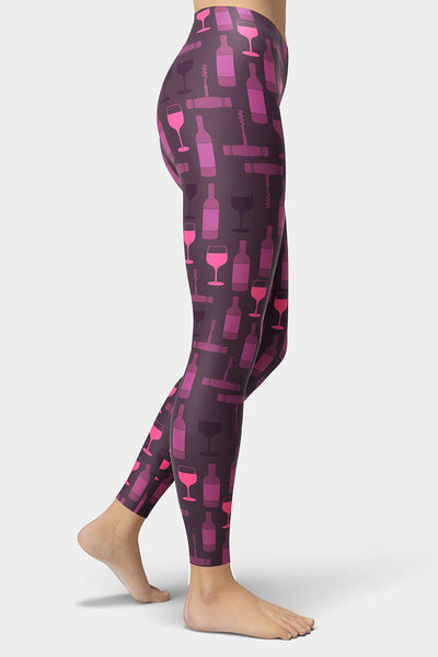 Wine Holiday Leggings - SeeMyLeggings