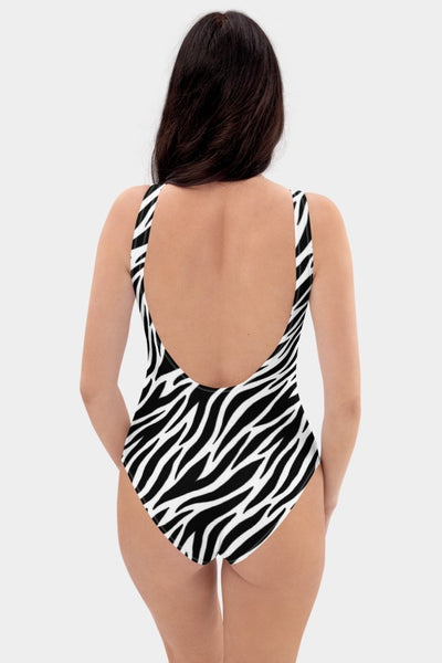 Zebra One-Piece Swimsuit - SeeMyLeggings