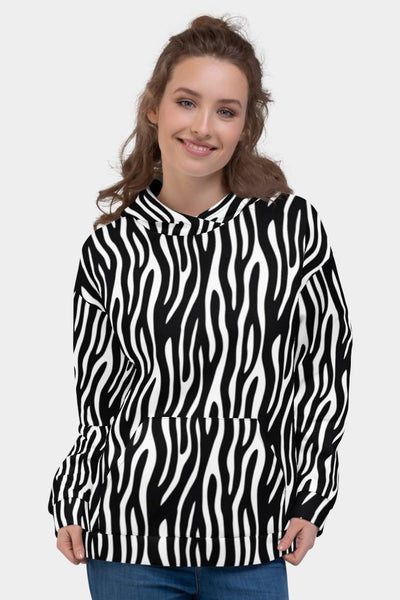 Zebra Stripes Unisex Hoodie - SeeMyLeggings