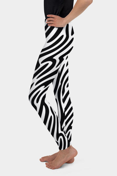 Zebra Stripes Youth Leggings - SeeMyLeggings